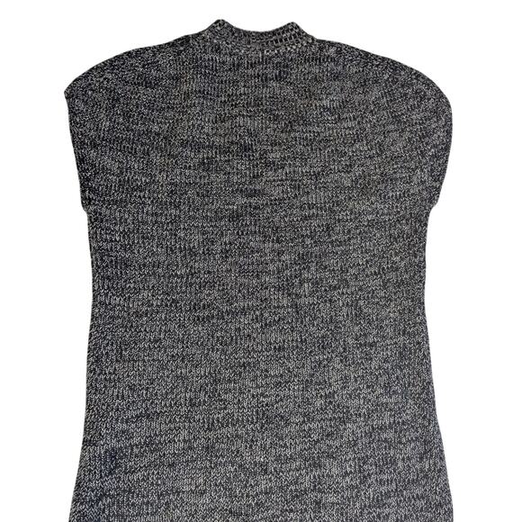 Athleta Wool Pinewood Black Marl Med Sweater Long Vest Dress Tunic M - Picture 2 of 8